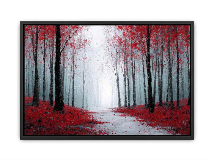 Red Forest leaves Poster