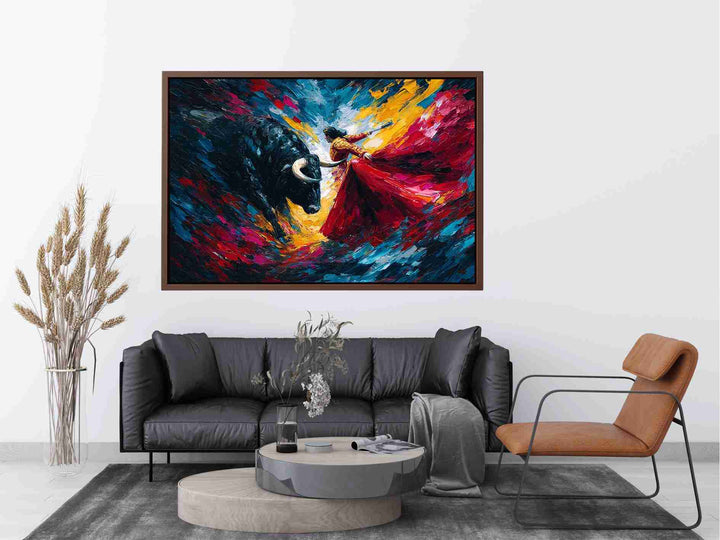 Matador bull reaction Painting