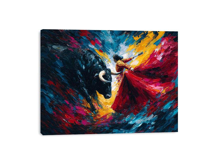Matador bull reaction Framed Print