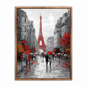 Abstract Paris Romance Poster