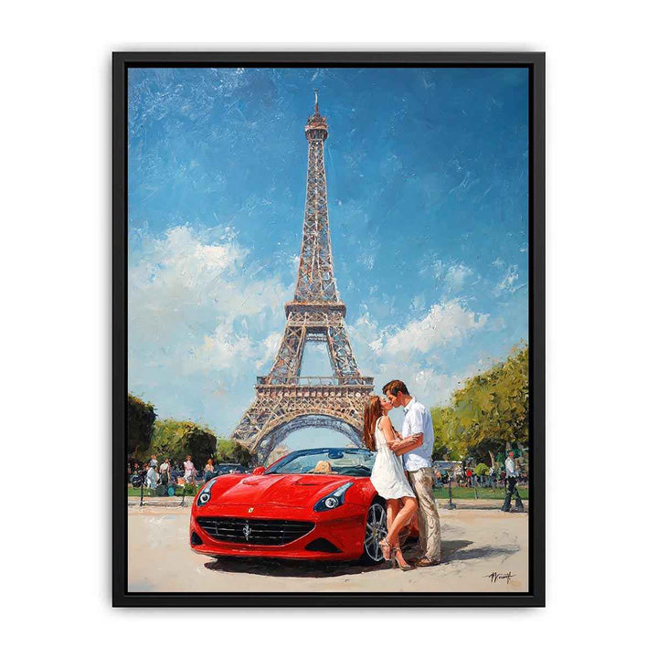 Eiffel Tower Romance Canvas Print