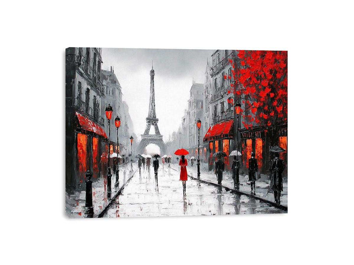 Romantic Paris Street Painting