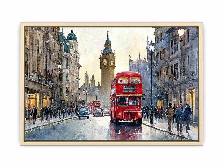 Watercolor London Cityscape  Art Print