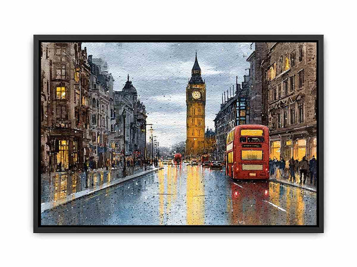 London in Watercolor  Canvas Print