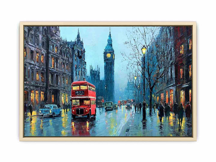 Red Bus in London  Art Print
