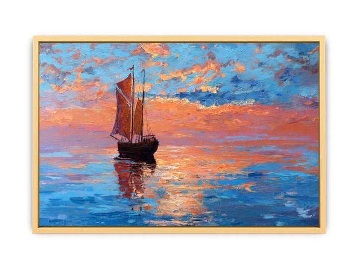 Vintage sailboat  Streched canvas
