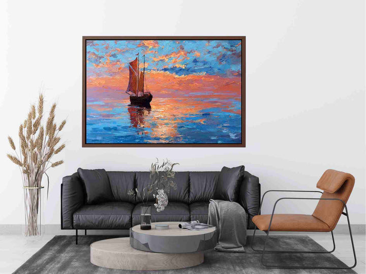 Vintage sailboat Painting
