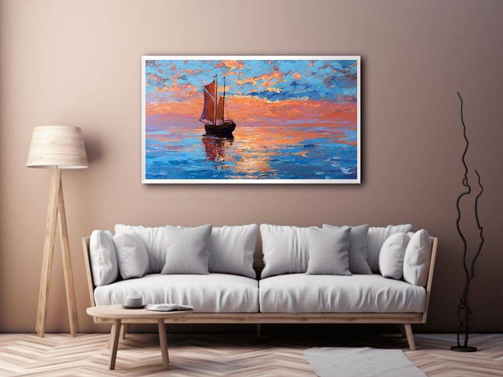 Vintage sailboat Painting