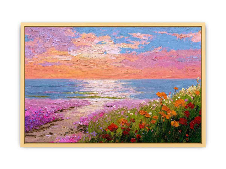 Coastal Wildflowers  Streched canvas