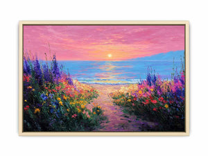 Ocean Bloom Sunset  Art Print