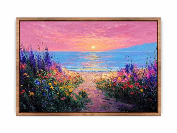 Ocean Bloom Sunset Poster