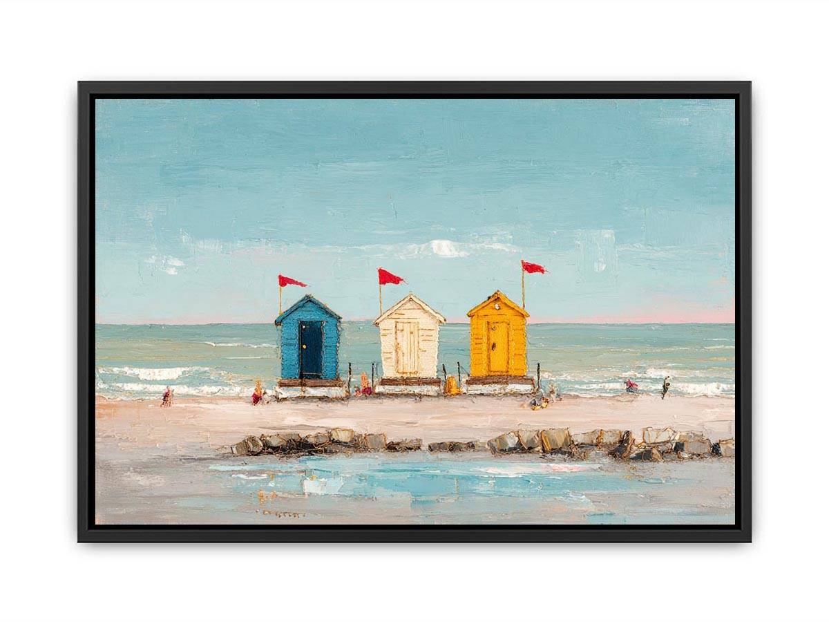 Three beach Huts Poster