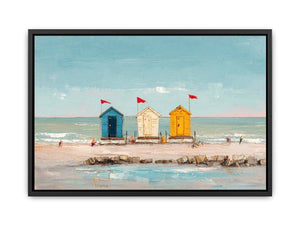 Three beach Huts Poster