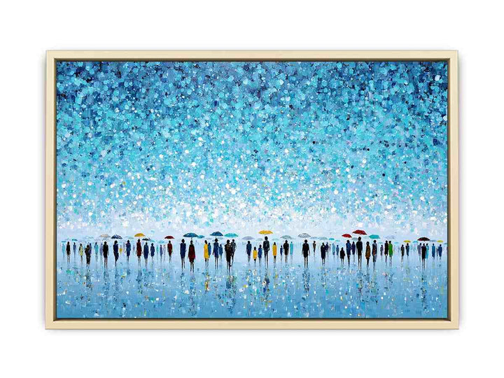 Abstract Umbrella Scene  Art Print