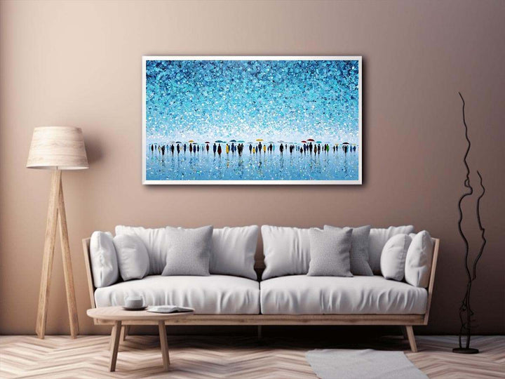 Abstract Umbrella Scene Painting