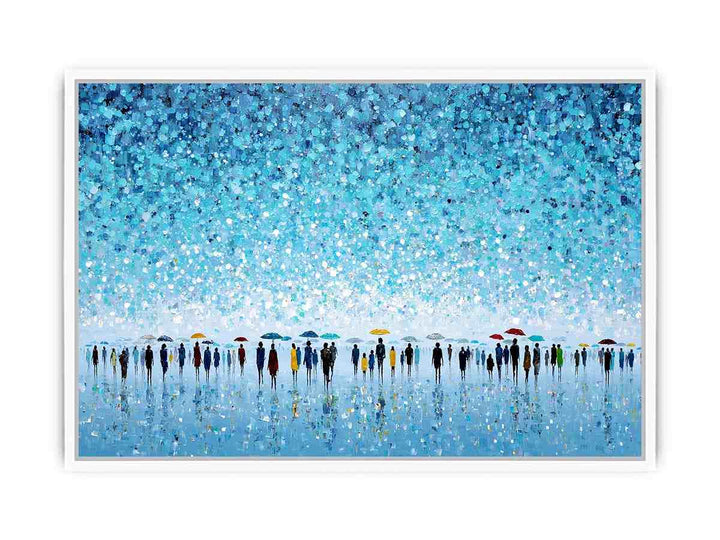 Abstract Umbrella Scene Framed Print