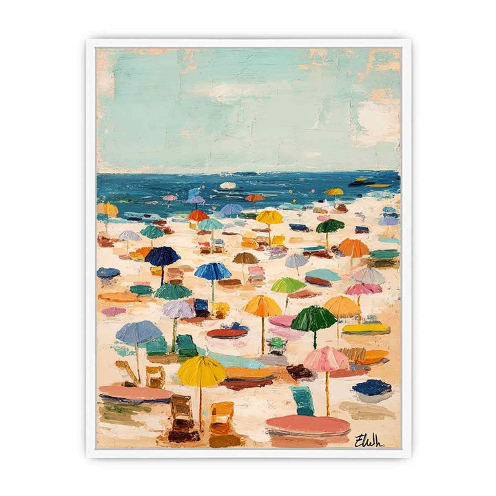 Colorful Umbrellas Framed Print