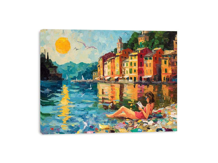 Beach Reading Painting