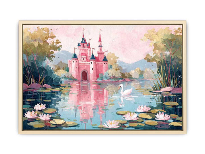 Pink Castle Reflections  Art Print