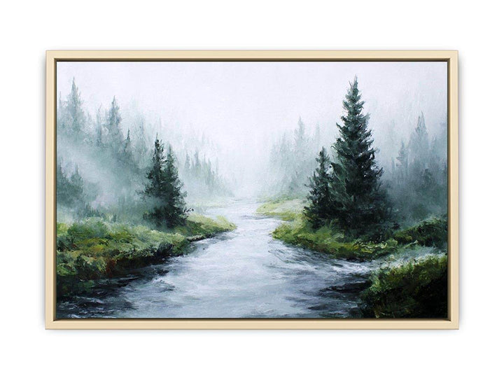 Misty River  Art Print