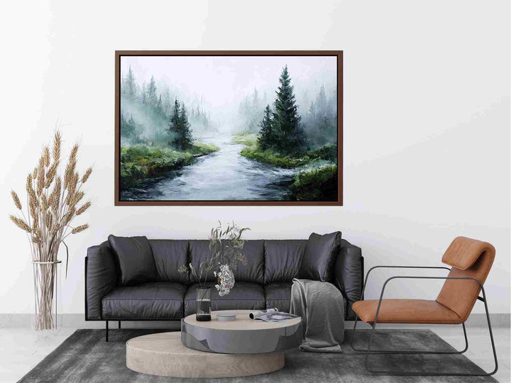 Misty River Painting