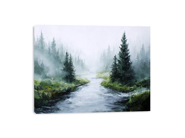 Misty River Painting