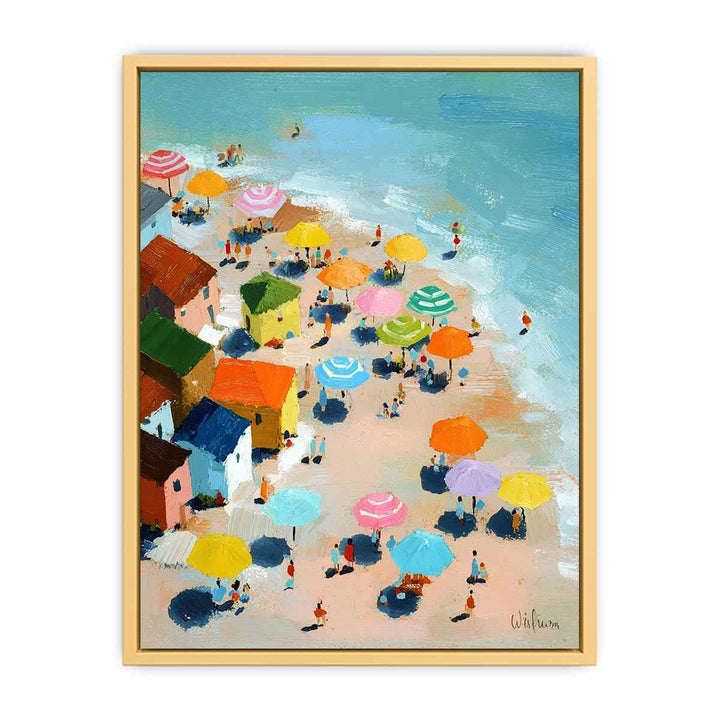 Ocean Umbrellas  Streched canvas