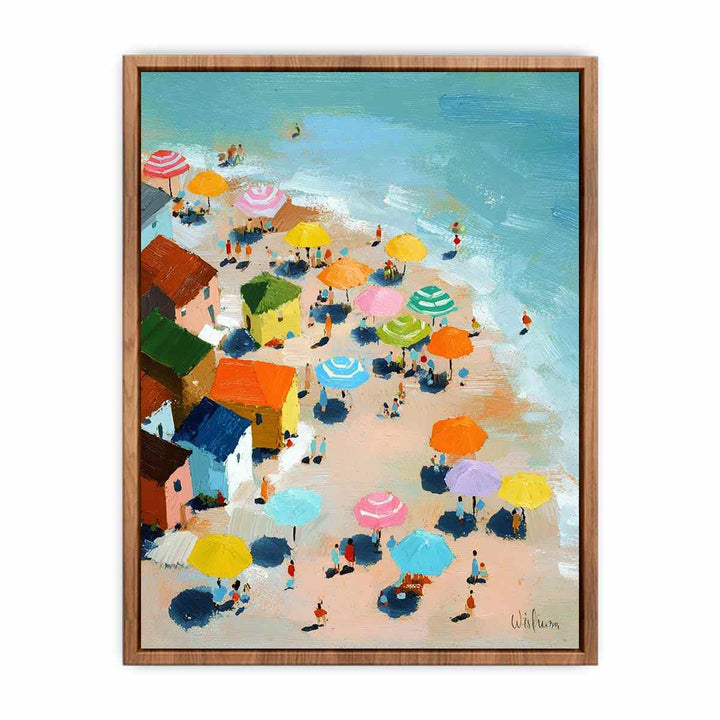 Ocean Umbrellas Poster