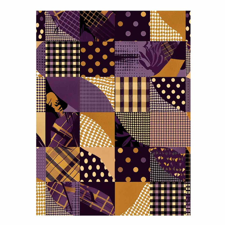 Pattern Patchwork Purple Purple Patchwork