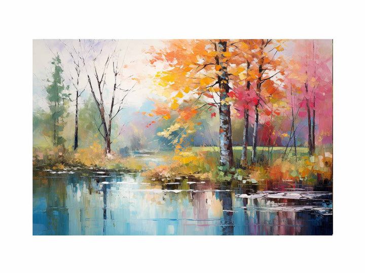 Rainbow Tree  and Pond  