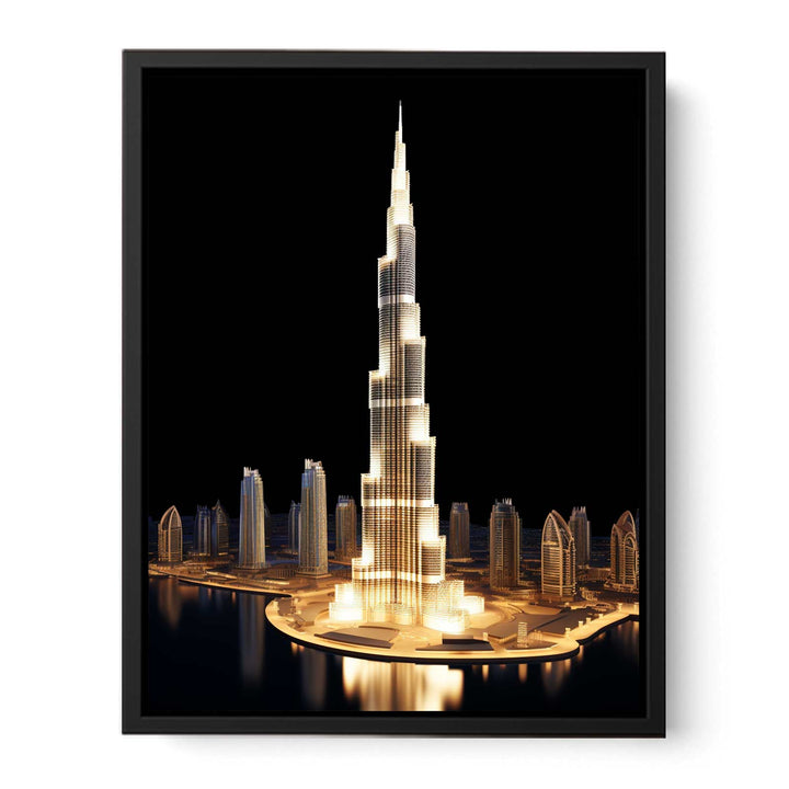 Burj Khalifa, Dubai Painting  canvas Print