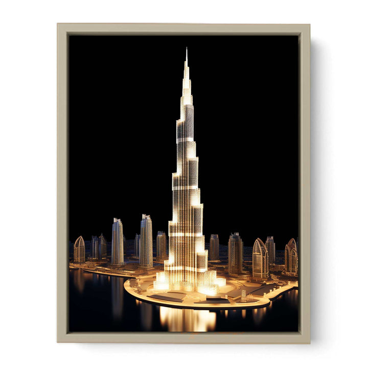 Burj Khalifa, Dubai Painting framed Print