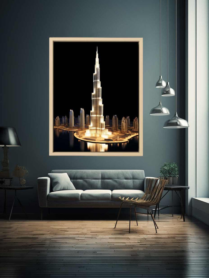 Burj Khalifa, Dubai Painting Art Print