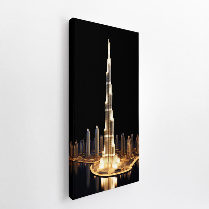 Burj Khalifa, Dubai Painting  canvas Print