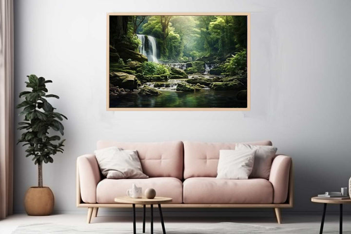 Rainforest Waterfall  Art Print
