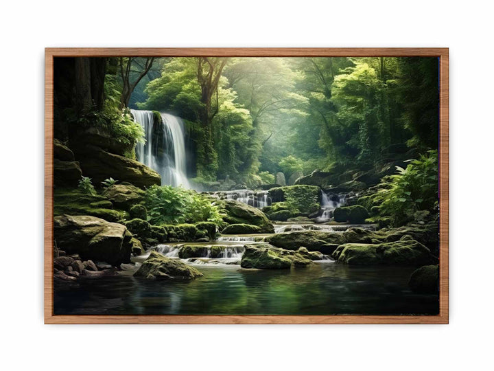 Rainforest Waterfall   Painting
