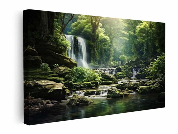 Rainforest Waterfall   canvas Print