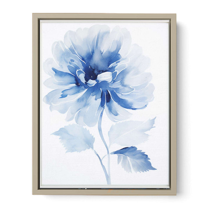 Watercolor Blue Flower  framed Print