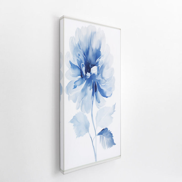 Watercolor Blue Flower   canvas Print