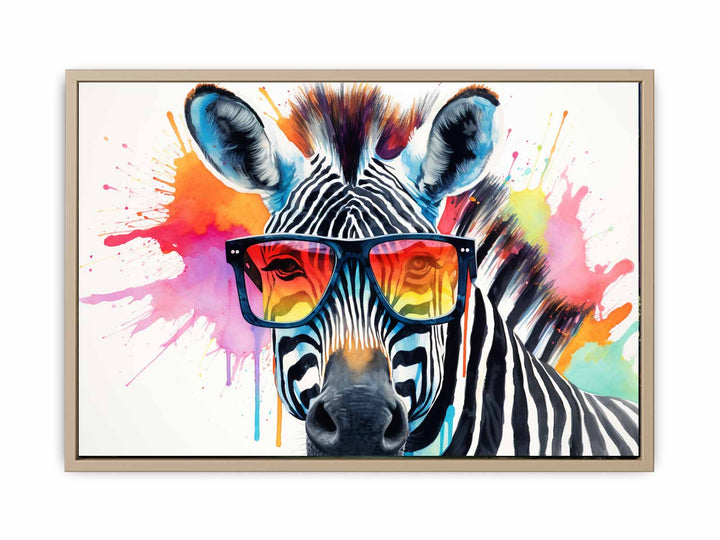 Cool Zebra Art  framed Print