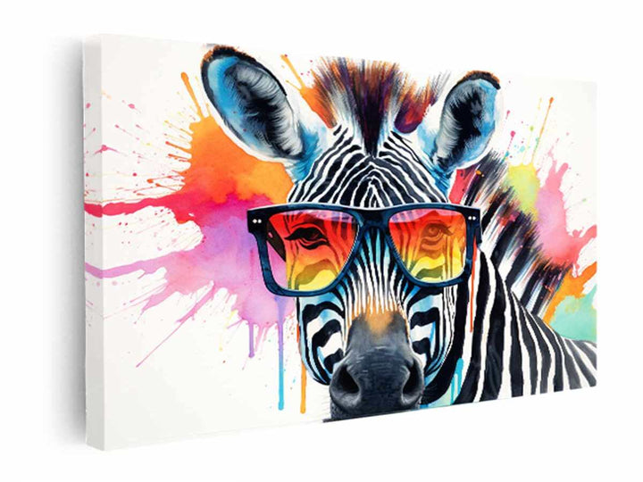 Cool Zebra Art   canvas Print
