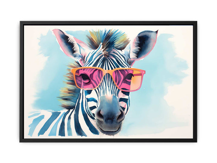 Cool Zebra Painting  canvas Print