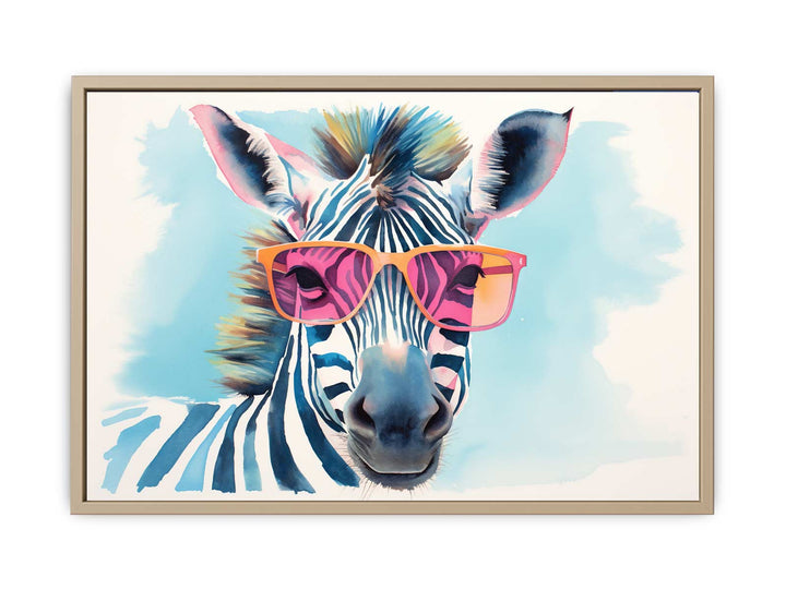 Cool Zebra Painting framed Print