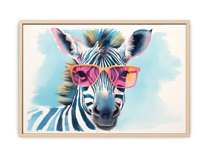 Cool Zebra Painting framed Print