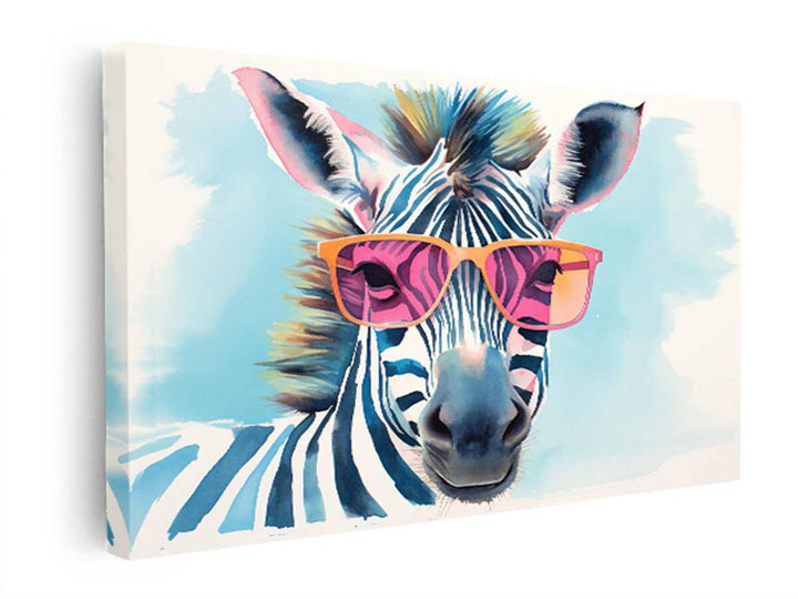 Cool Zebra Painting  canvas Print