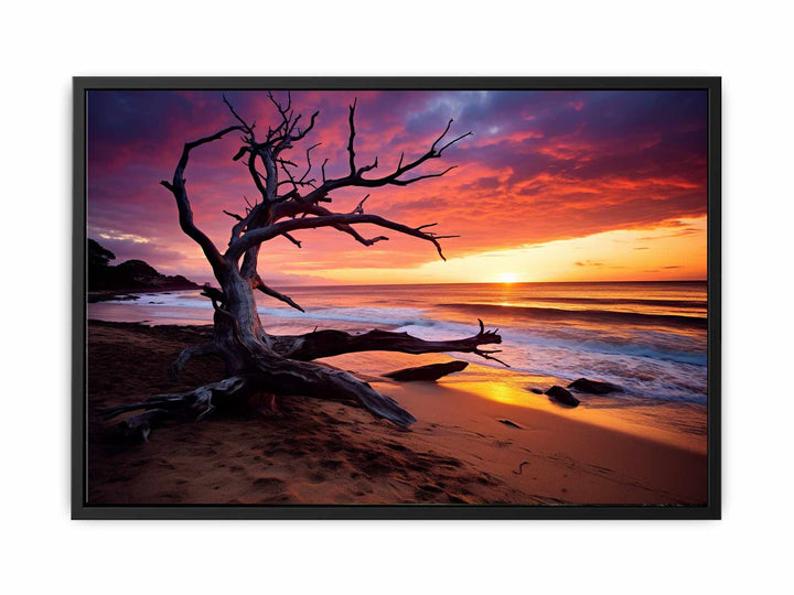 Beach Sunset   canvas Print