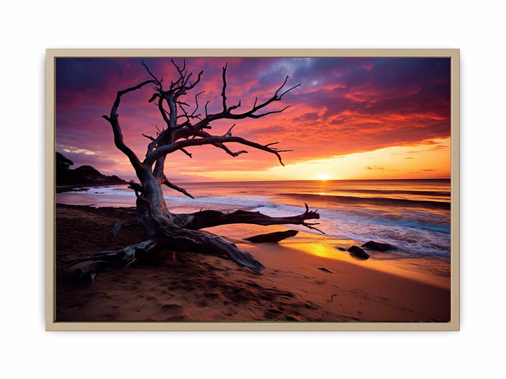 Beach Sunset  framed Print