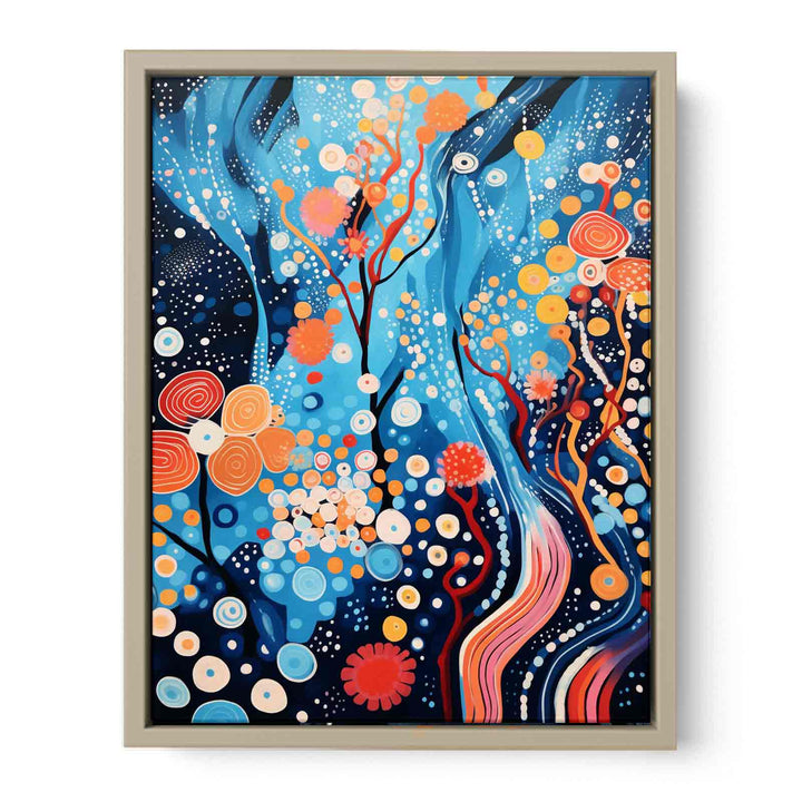 Vibrant Abstract Art  framed Print