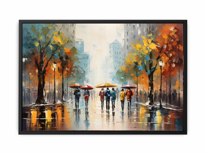 Colorful Umbrellas Art   canvas Print