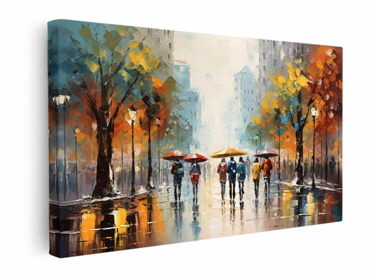 Colorful Umbrellas Art   canvas Print